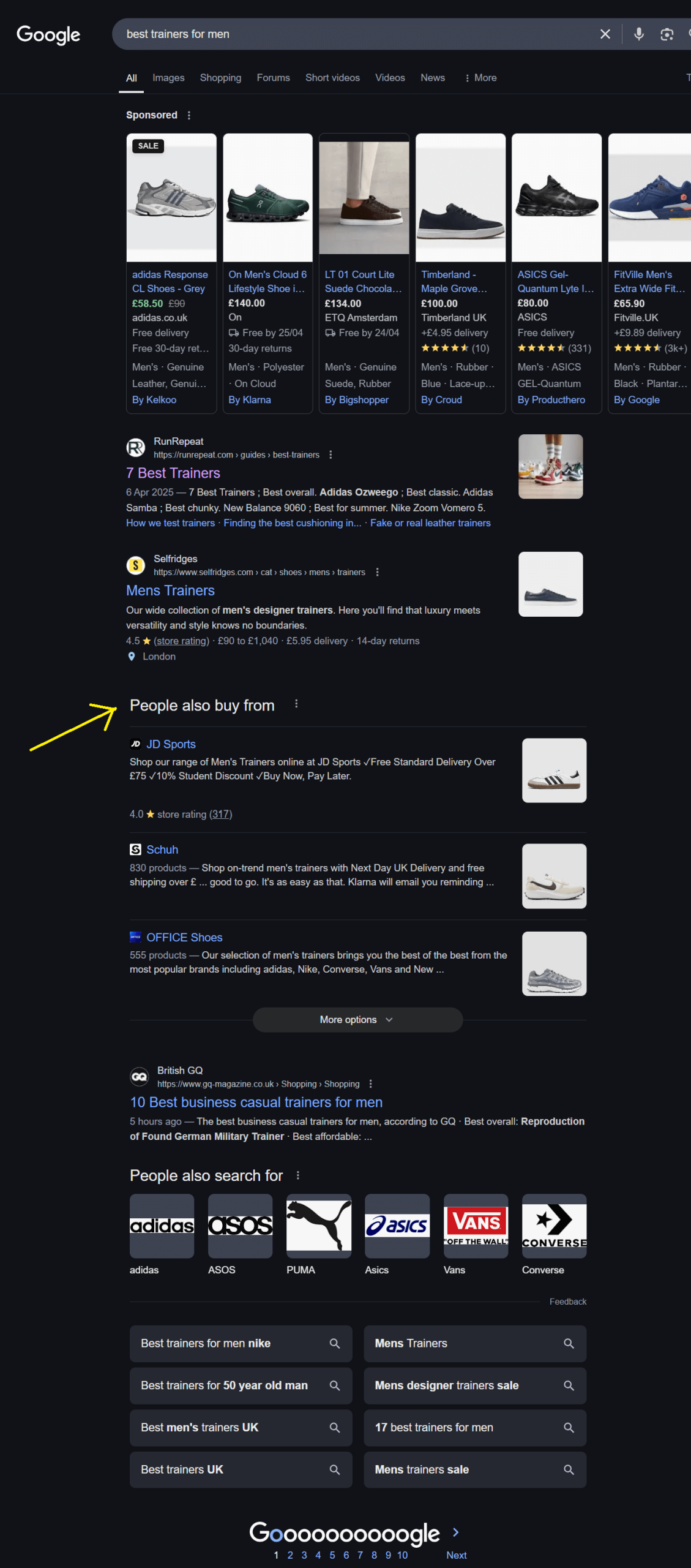 Google’s 'People Also Buy From' Section